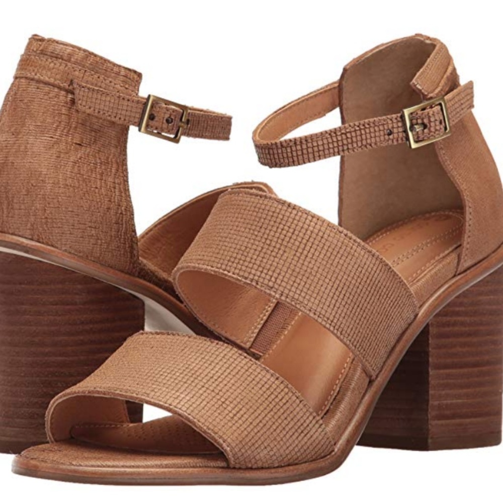 Corso Como Sus Block Heeled Sandals in Camel / Tan